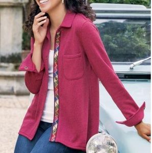 Soft surroundings button down shacket shirt jacket